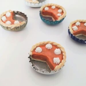 3/$15 Pumpkin Pie Bottle Cap Magnet